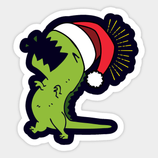 Christmas t-rex dinosaur Sticker